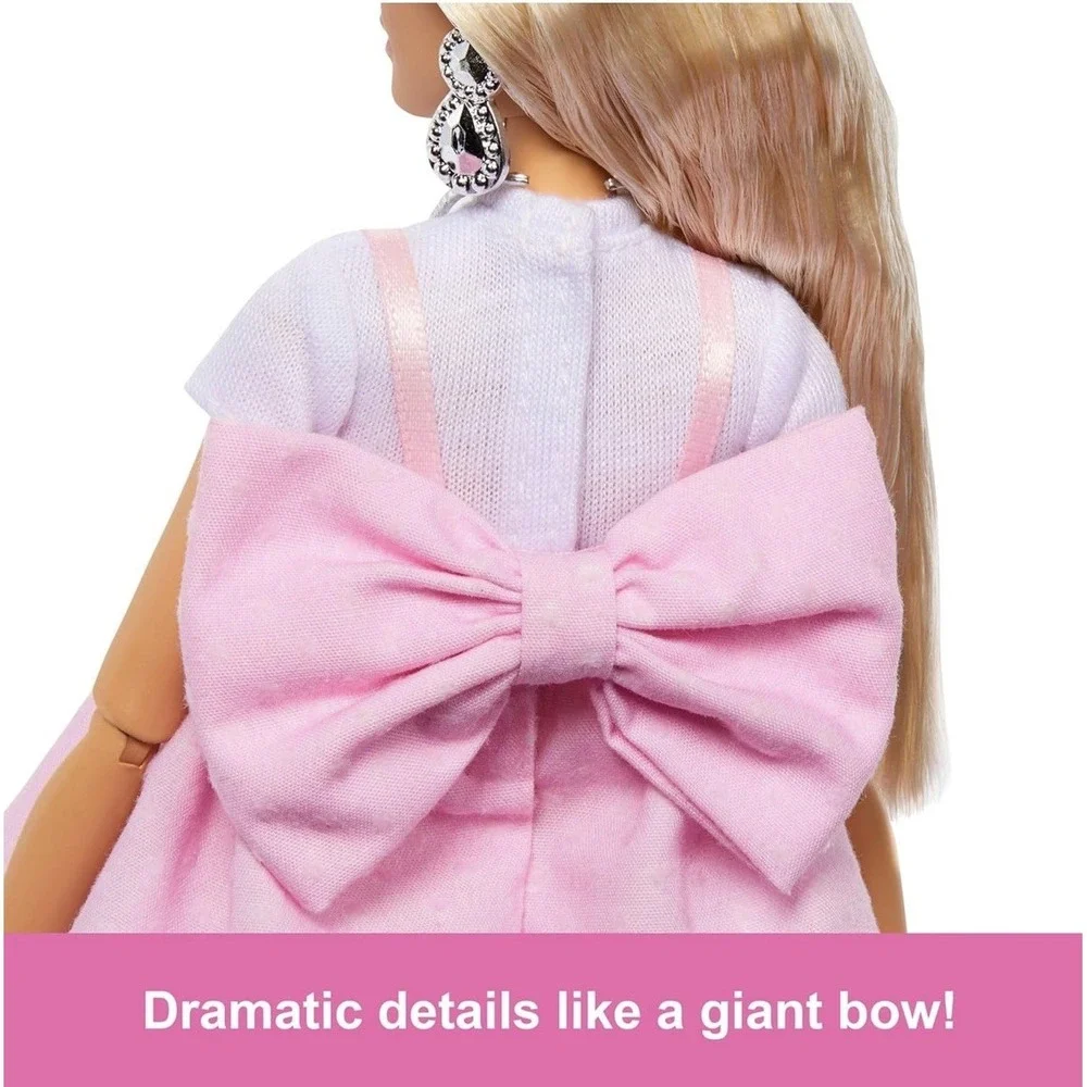 Barbie Deluxe Style Doll #3 in Barbiecore Outfit Blond Hair in Top Knot BRANDNEW